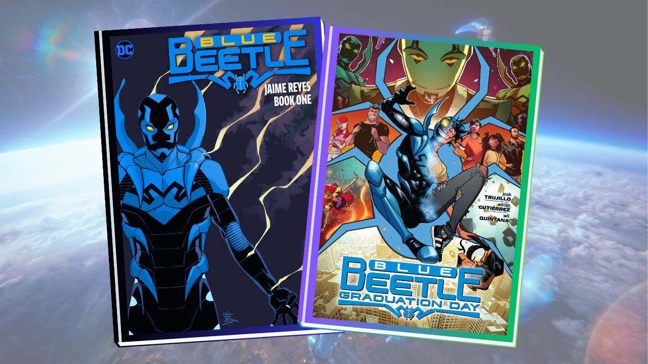 The Blue Beetle movie brings to life stories from the Blue Beetle comic series