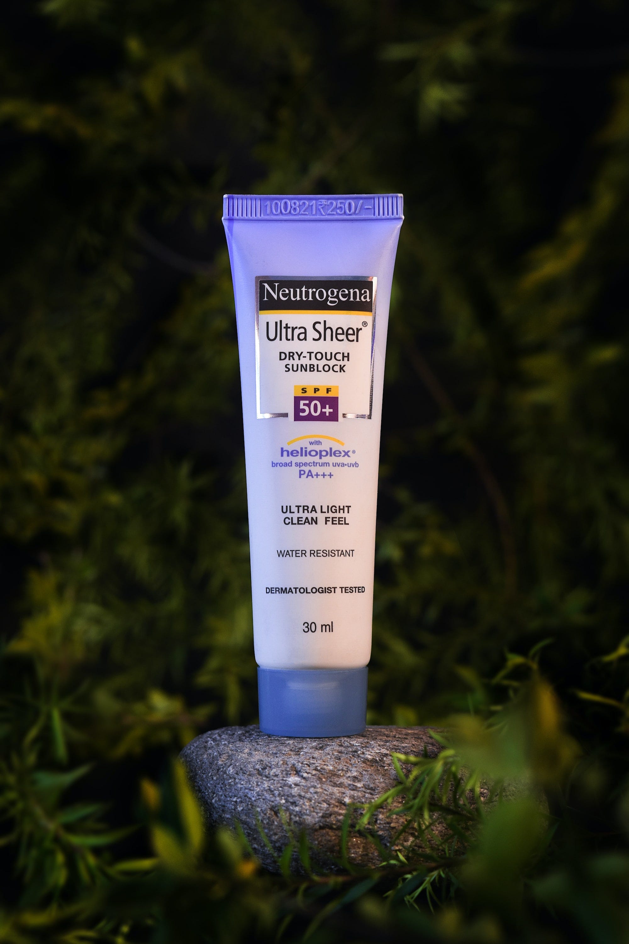 A bottle of Neutrogena Ultra Sheer Dry Touch Sunscreen