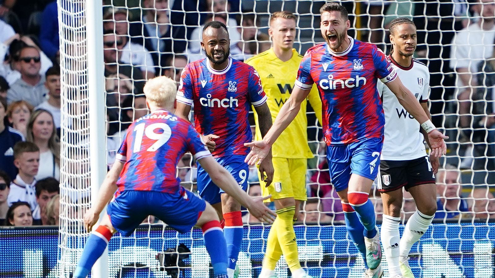 Crystal Palace players celebrating