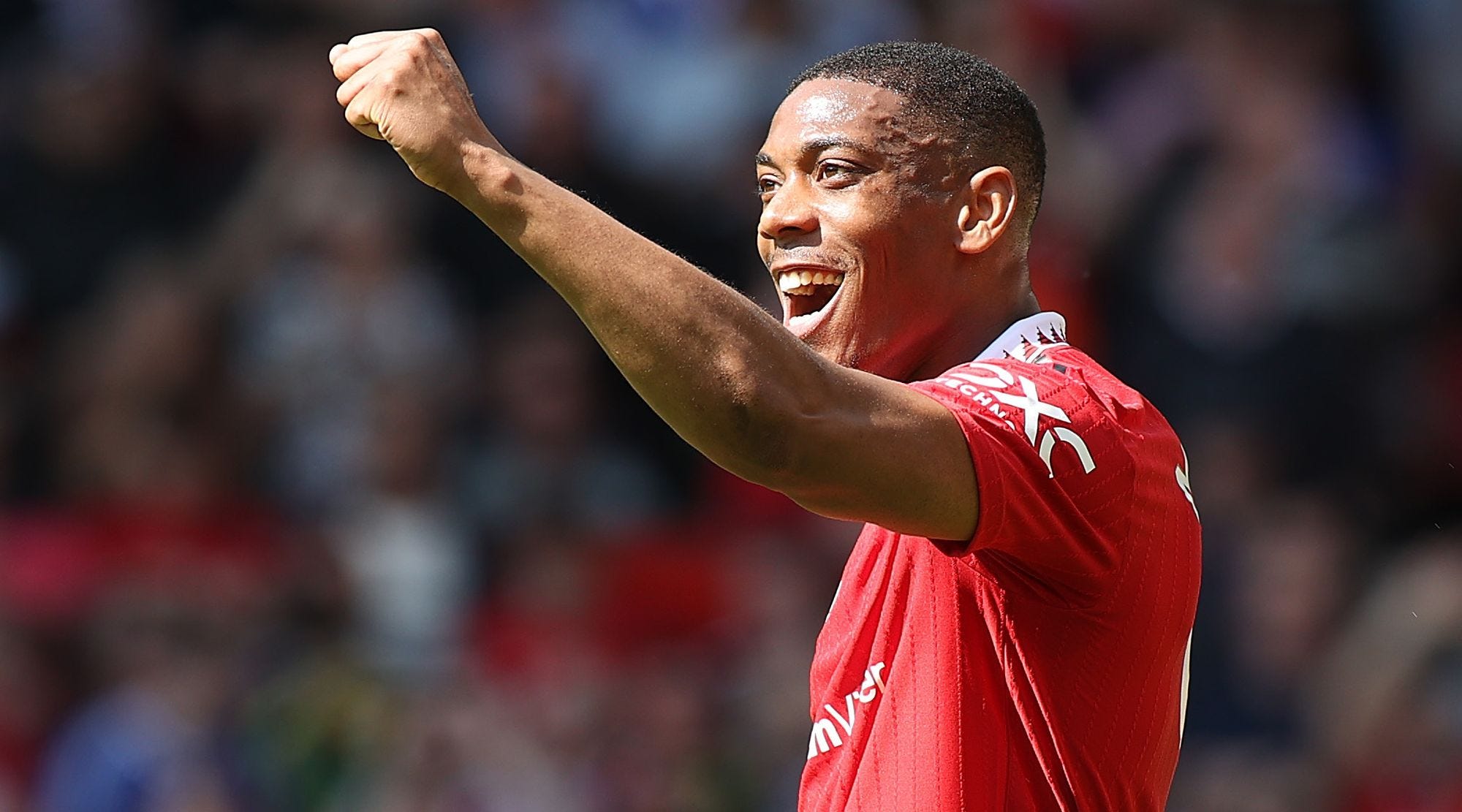 Anthony Martial celebrating