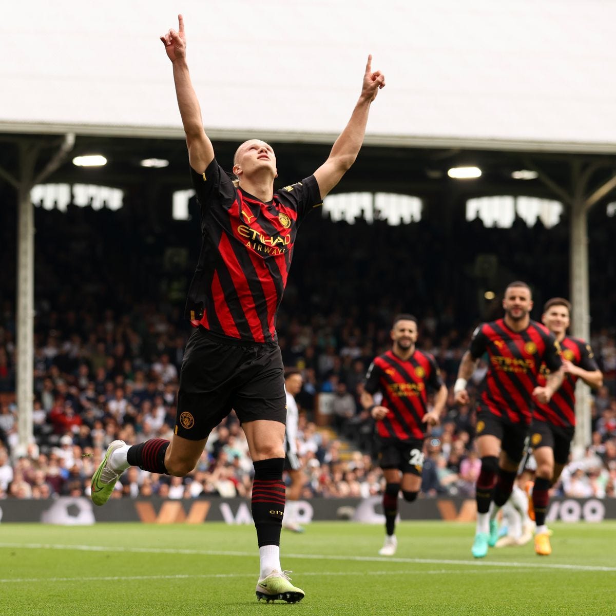 Haaland "The Goal Machine" celebrates