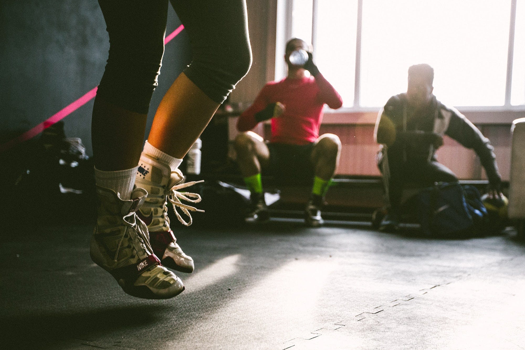 An image of a boxing group fitness class