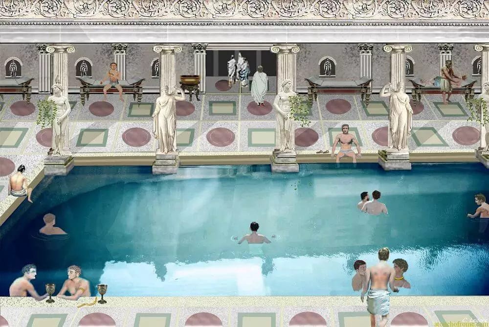 What a Roman bath would have looked like in Ancient Rome