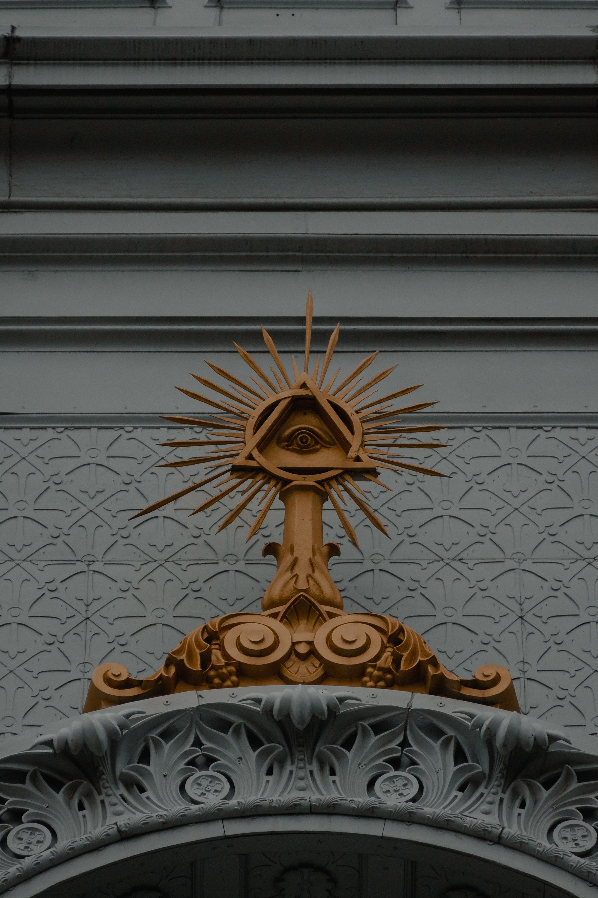 Bulgarian St. Stephen Church in Balat, Turkey. The church has a sculpture with an eye in a triangle