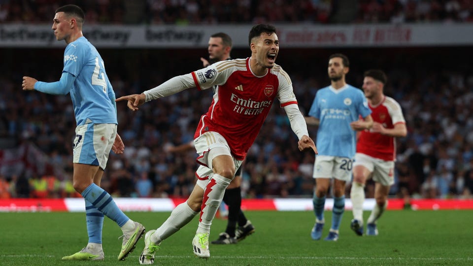 Gabriel Martinelli scored Arsenal's winning goal against Man City