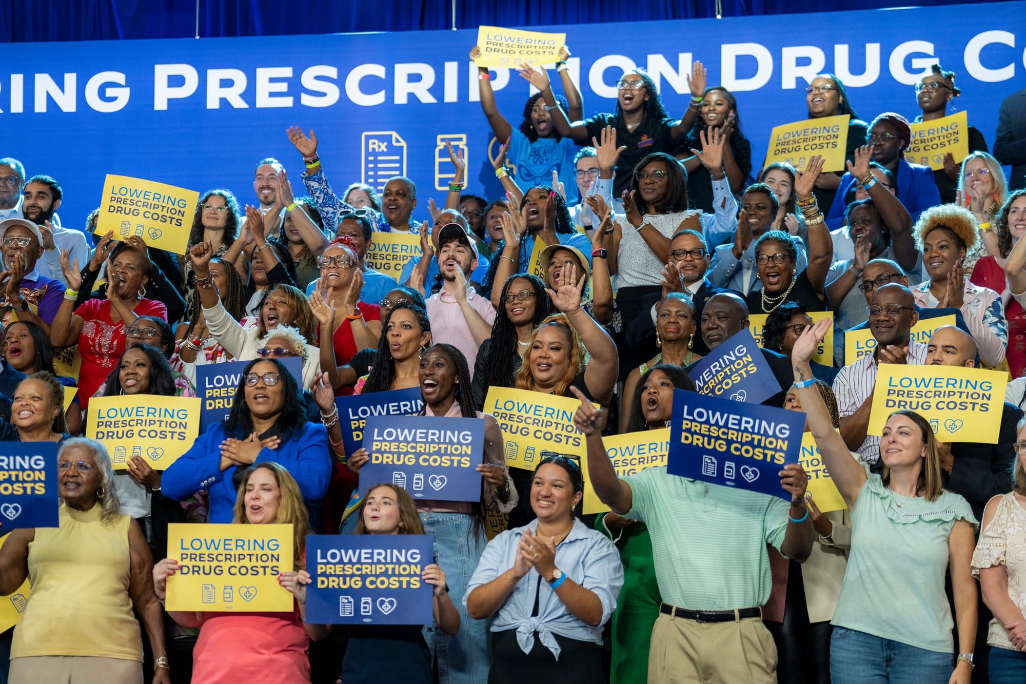 Part of the supporters that attended the announcement | The Impact of Drug Cost Reductions on the Elderly and Chronically Ill | Mania News 