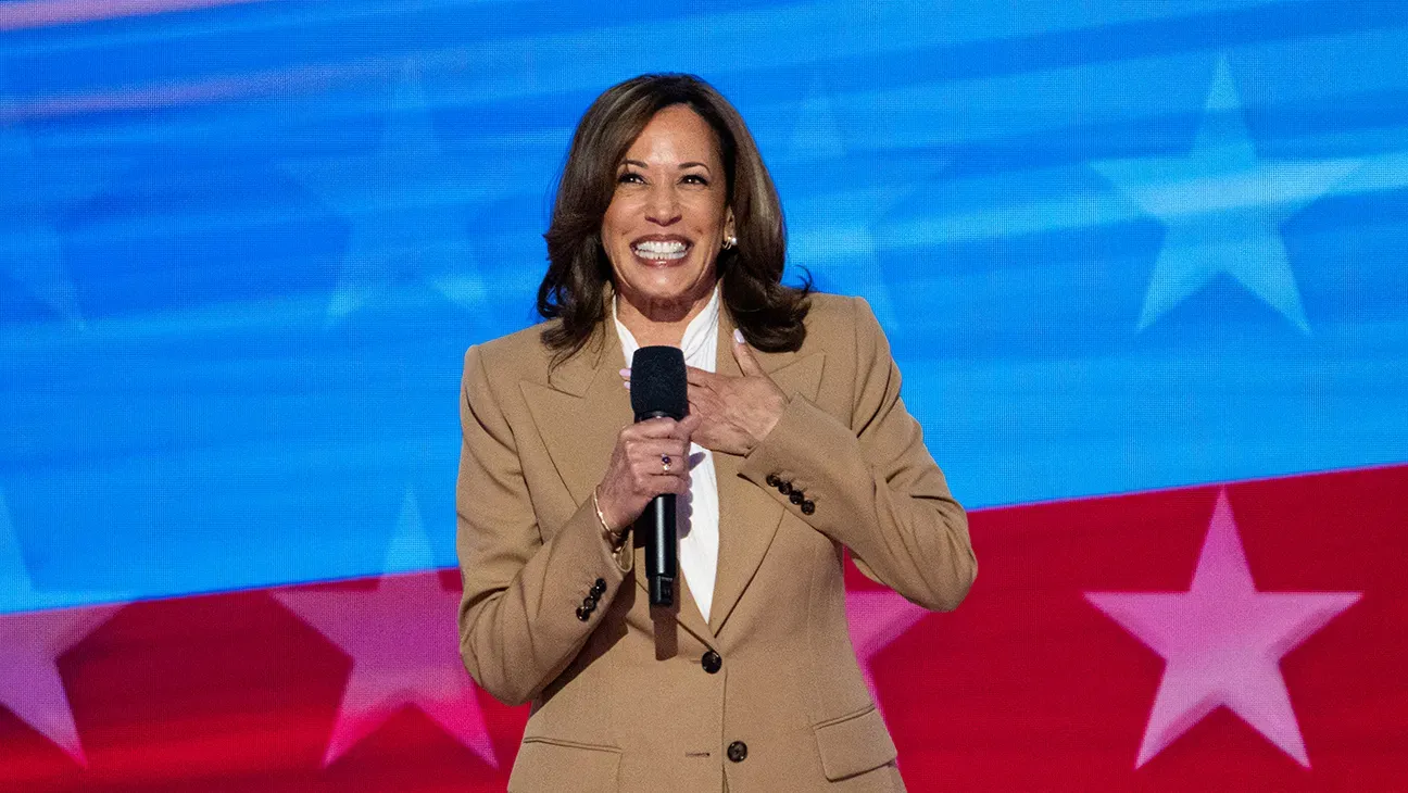 Kamala Harris was ecstatic as she kicked off a week of convincing voters at the DNC 2024 | Kamala Harris's Surprise Address at the 2024 Democratic National Convention | Mania Politics