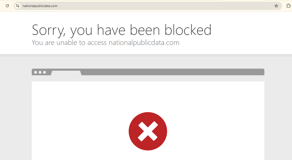 We tried accessing National Public Data's website down | World's Biggest Data Breach?: Personal Information of 2.9 Billion Exposed in National Public Data Hack—How It Happened | Mania Tech