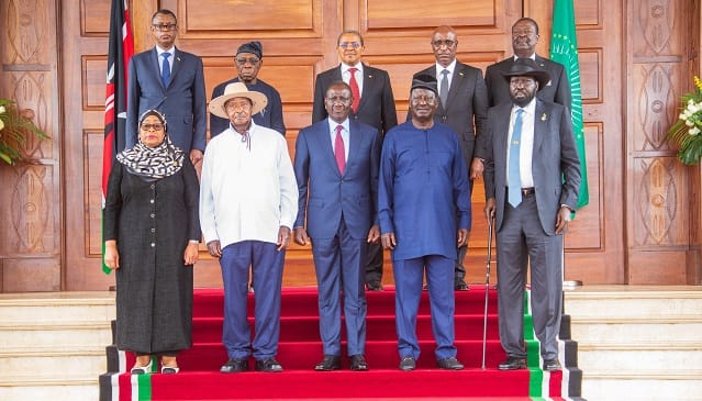 Several current and former East African heads of state attended the launch of Raila's bid | Kenya's High-Stakes Gamble: Raila Odinga's Campaign for the African Union Commission Chair | Mania Opinion