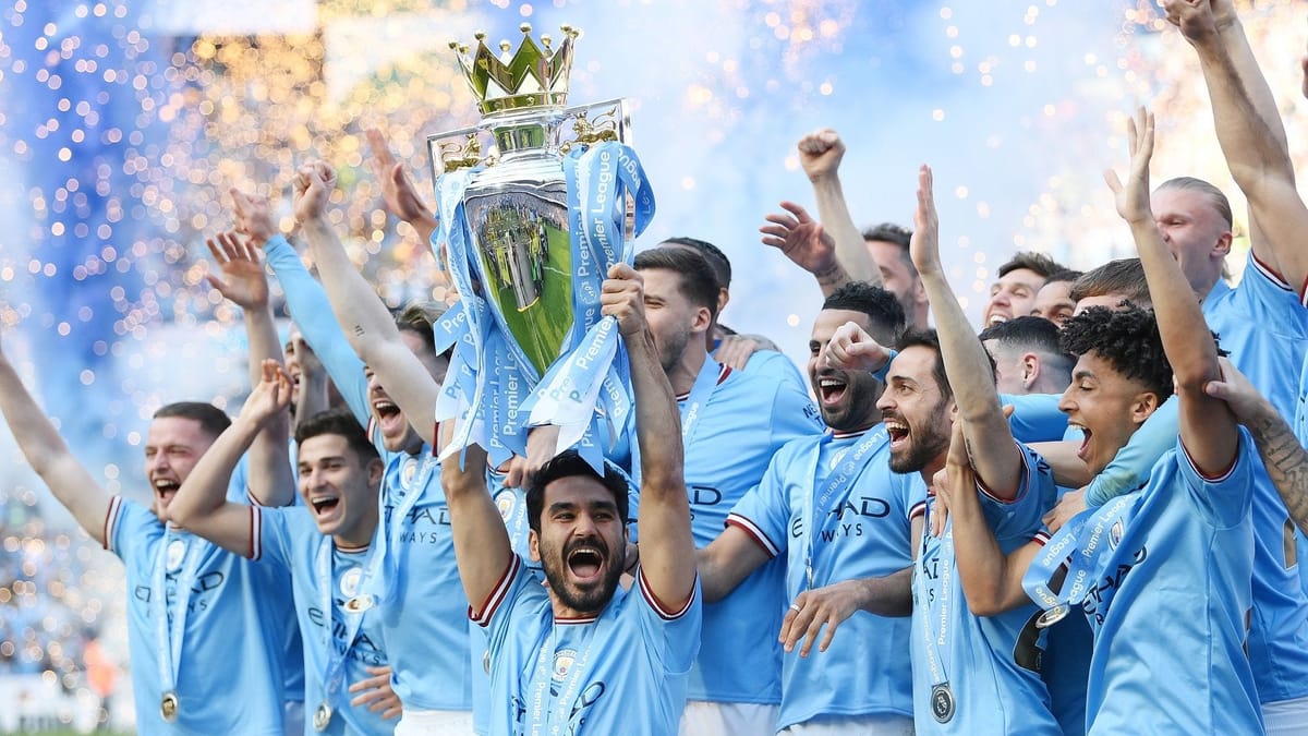 Manchester City Awarded the Premier League Trophy as they Beat Chelsea at Home in the Etihad