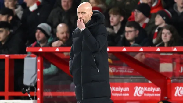 Erik ten Hag visibly disappointed after the club lost 2-1 to Nottingam Forest | EPL GW 20 Results | Mania Africa