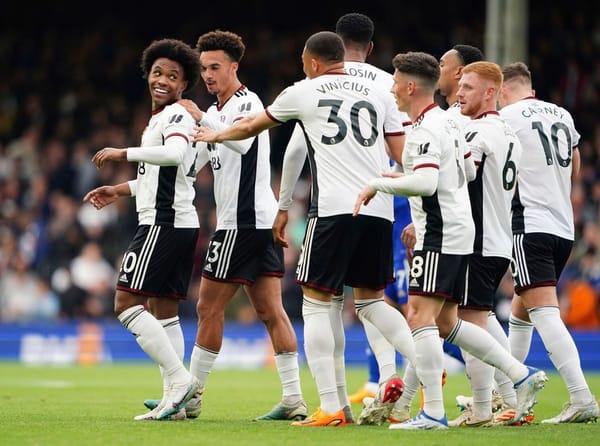 Fulham players celebrate