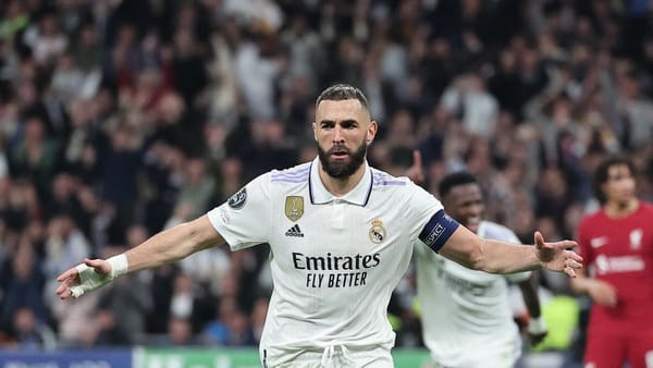 Benzema celebrating