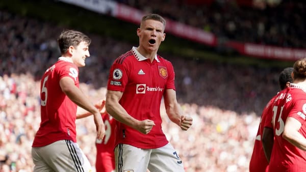 Scott McTominay celebrates