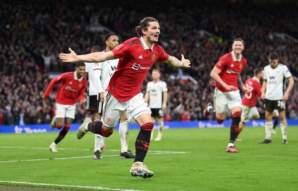 Man Utd players celebrate