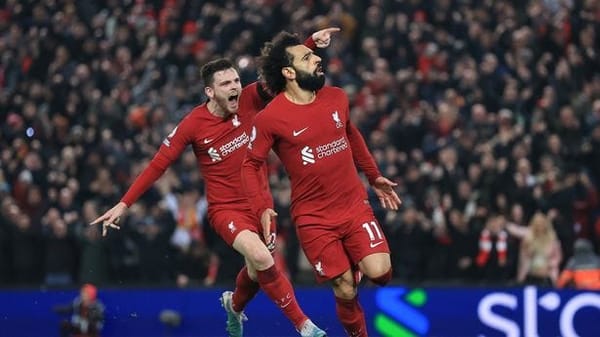 Liverpool players celebrating