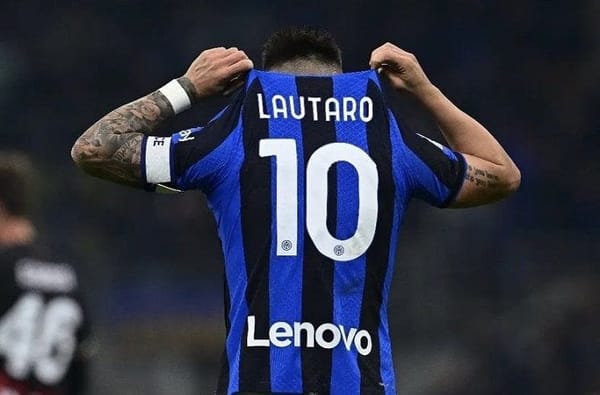 Lautaro celebrates