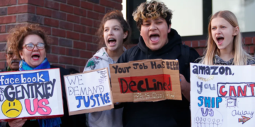 East Palo Alto residents protesting against gentrification by tech companies in Silicon Valley