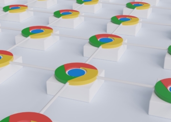 A diagram showing inter-linked Google Chrome logos - Preventing AI Chat Data Theft: Enhancing Security Against Malicious Chrome Extensions & How to Protect Your Privacy